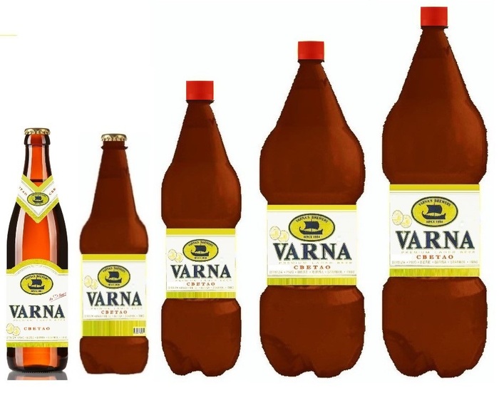 Varna Светло - Светлое пиво С Богатым Вкусом, Это Региональная Марка продается только для Жителей города Варны, Выпускают в Бутылке 0,5л, Также в ПЭТ 0,5л, 1л, 2,5л и 3л