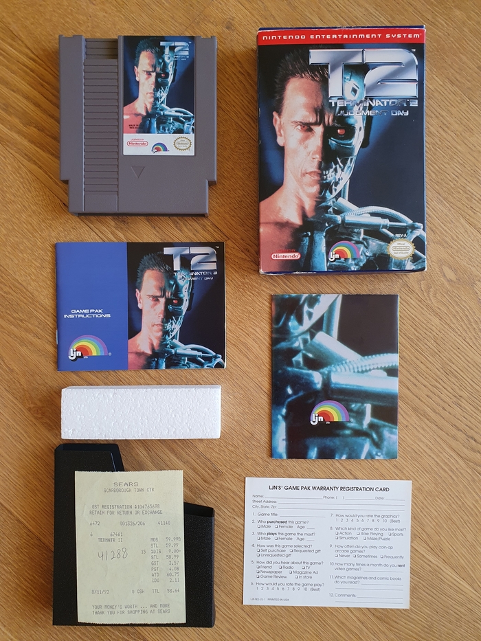 Картридж Terminator 2: Judgment Day на NES оригинал