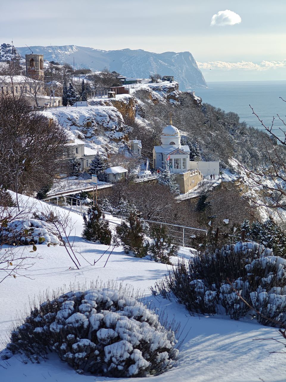 Snowy New Year's Fiolent - Crimea, Sevastopol, Cape Fiolent, Snow