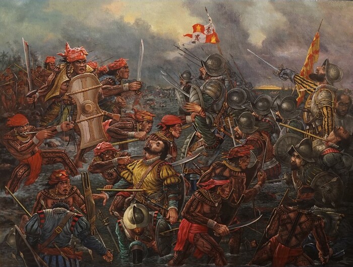 Картина "Triumph of Lapulapu" кисти Jesus Rona из города Cebu City.