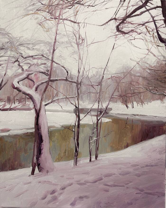 Мостик в Лефортово. 40х50. Холст. Масло