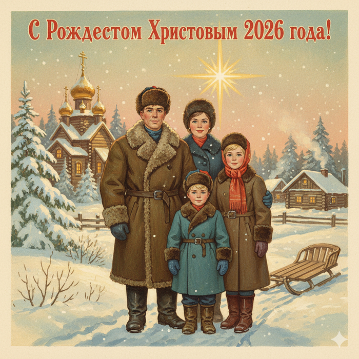 Чтобы текст на открытке для Рождества был грамотным - используйте Нано Банана ПРО версию