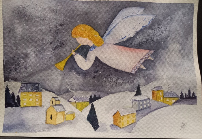 Рождественский рисунок