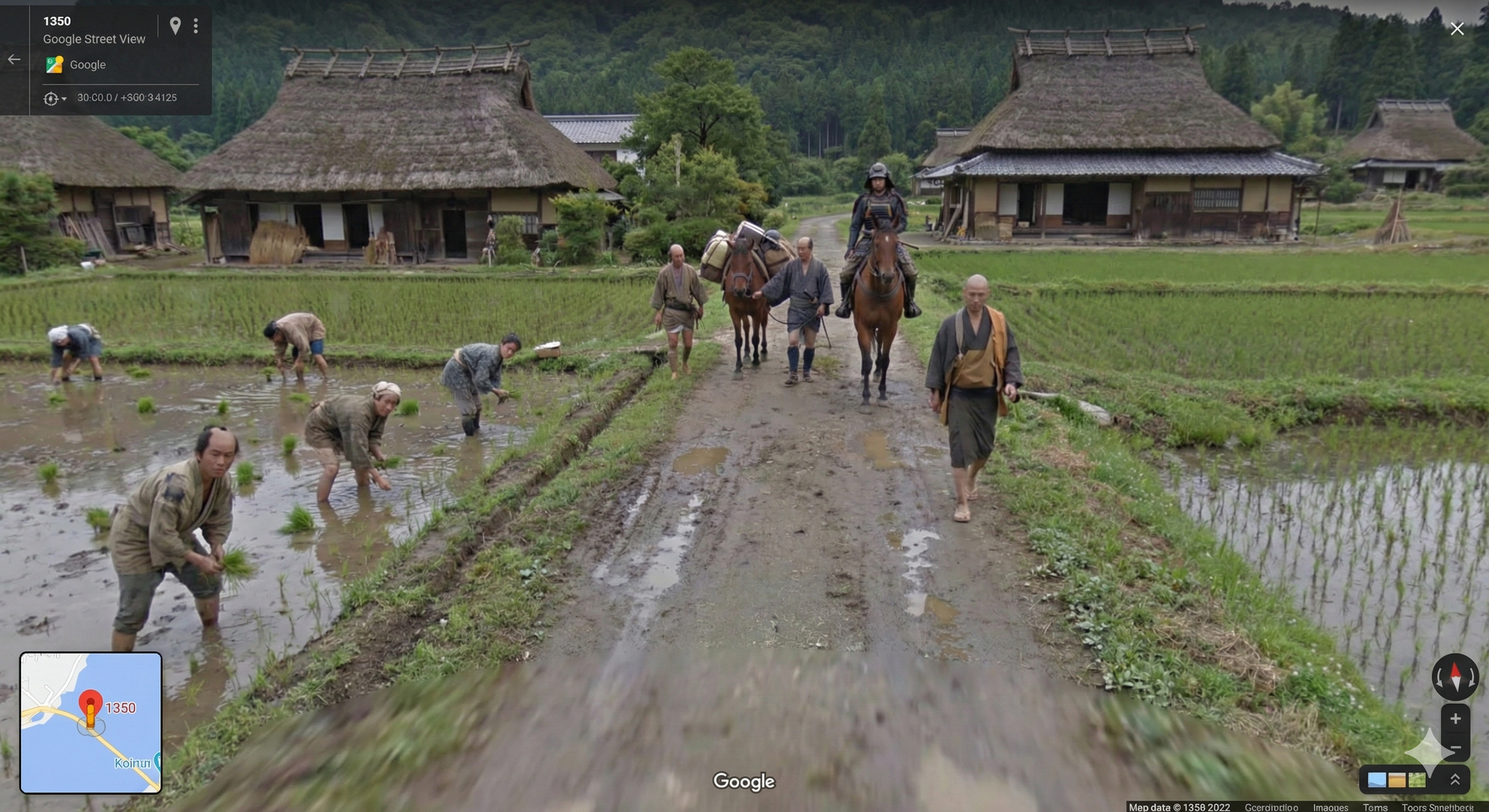 Средневековый Google Street View | Погружение в любую эпоху с помощью нейросетей | Длиннопост - Моё, История (наука), Историческое фото, Япония, Средневековье, Нейронные сети, Длиннопост