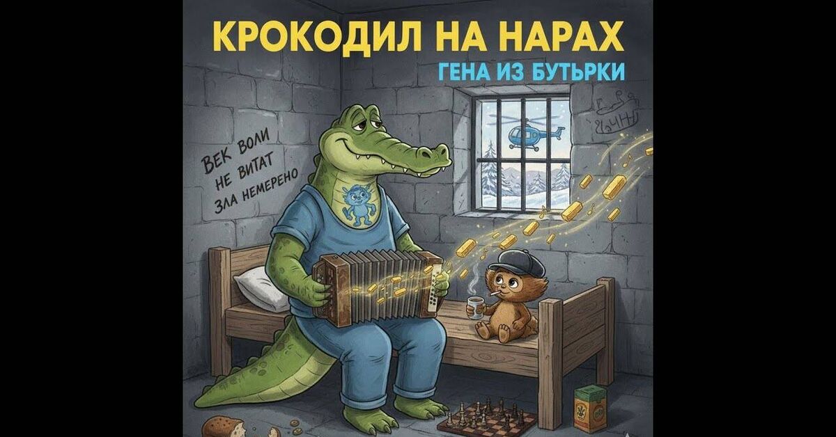 Crocodile Gena - Prison Stage (Official Prison Version) - My, Neuromusic, Youtube, Chanson, Humor, Suno, Clip, Neurovideo, Video