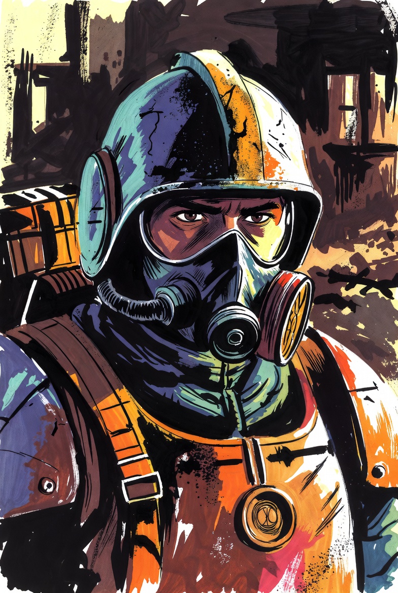 Post-apocalypse ai arts - My, Art, Neural network art, Watercolor, Anime, Computer games, Post apocalypse, Fallout, Metro 2033, beauty, Fantasy, Longpost