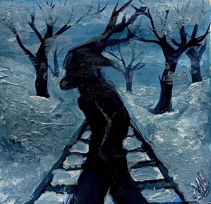 Глупый арт акрилом