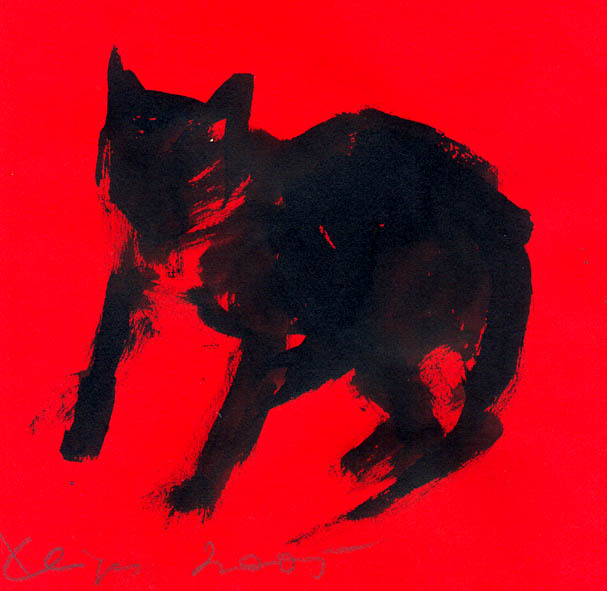 这幅作品名为《貓咪瑪莎》 (Cat Massia),是由俄罗斯知名当代艺术家莉娜·哈迪斯 (Lena Hades) 于2005年创作的一幅写意画风格作品。 写意画, 莉娜·哈迪斯, Коты Лены Хейдиз, Скотопись Лены Хейдиз, Lena Hades Cats (2005). 天藏明, 列娜·赫伊季茲, 莉娜·哈迪斯, 莉娜·哈得斯