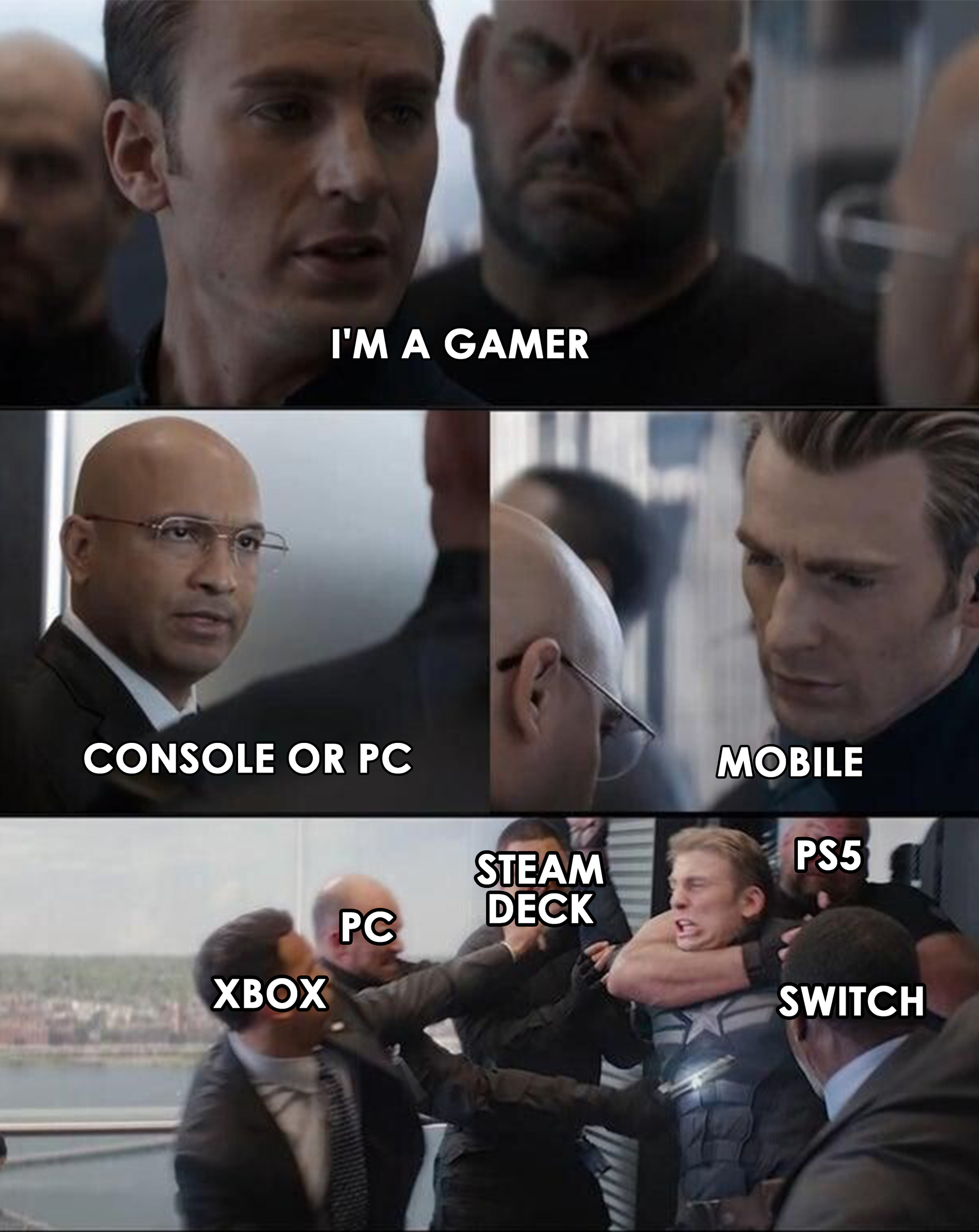 А какой ты геймер? - Компьютерные игры, Игры, Картинка с текстом, Xbox, Nintendo Switch, Steam Deck