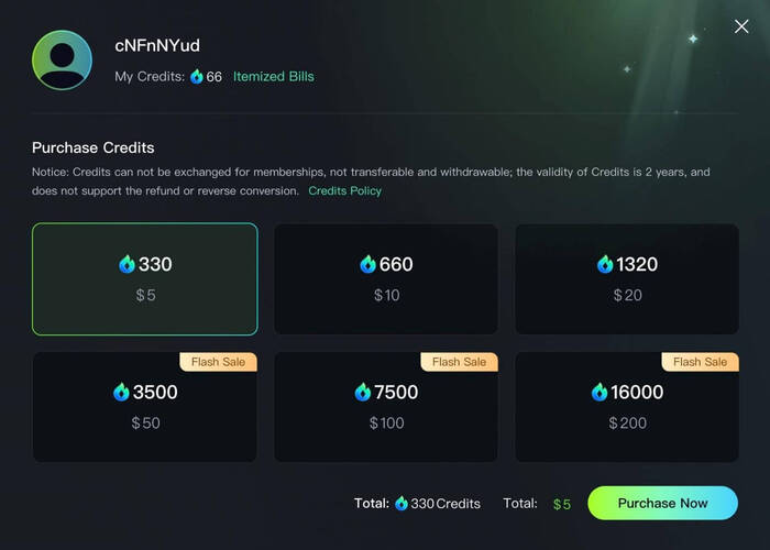 Купить кредиты Kling AI