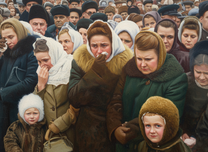 Холст, масло. 295,3 × 446 см. 2021—2026. Из частной коллекции.