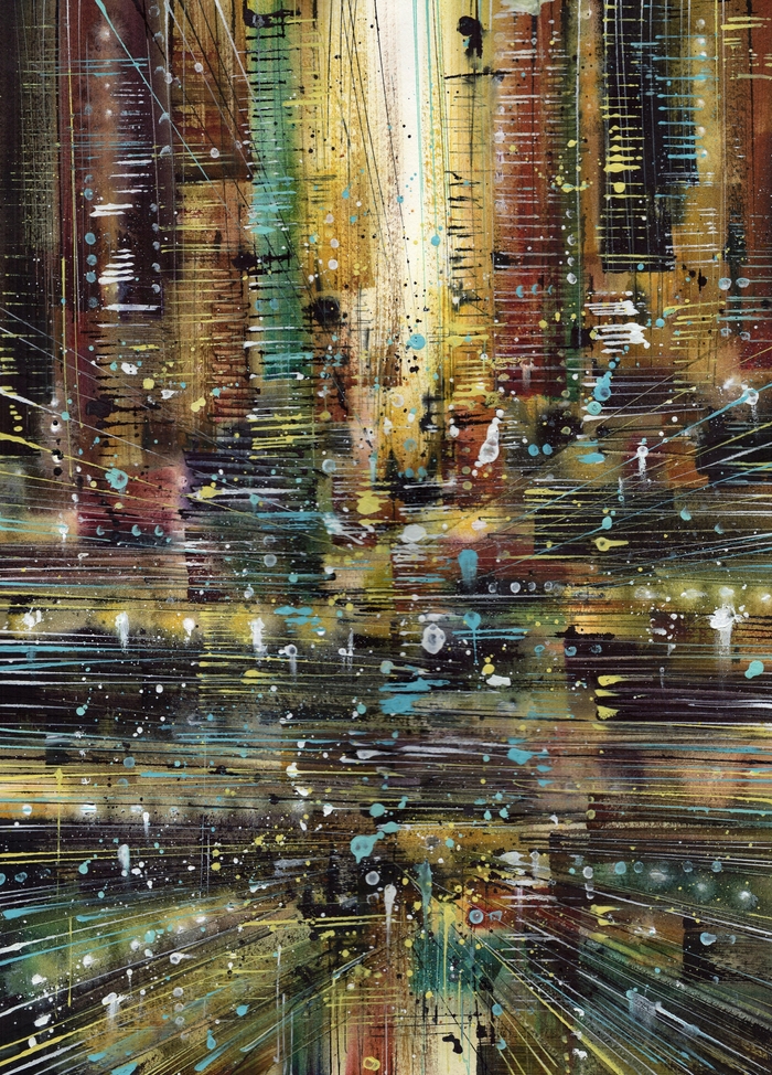 Акварель, акрил, бумага (300 гр. 100% хлопок) 54/39 см.