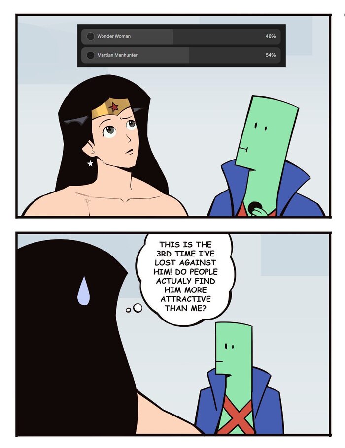 ЧЖ - Уже Третий раз я проигрываю ему. Неужели люди считают Его более привлекательным, чем меня?