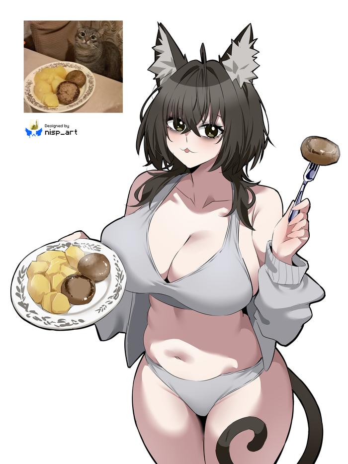 Картошка с котлетой