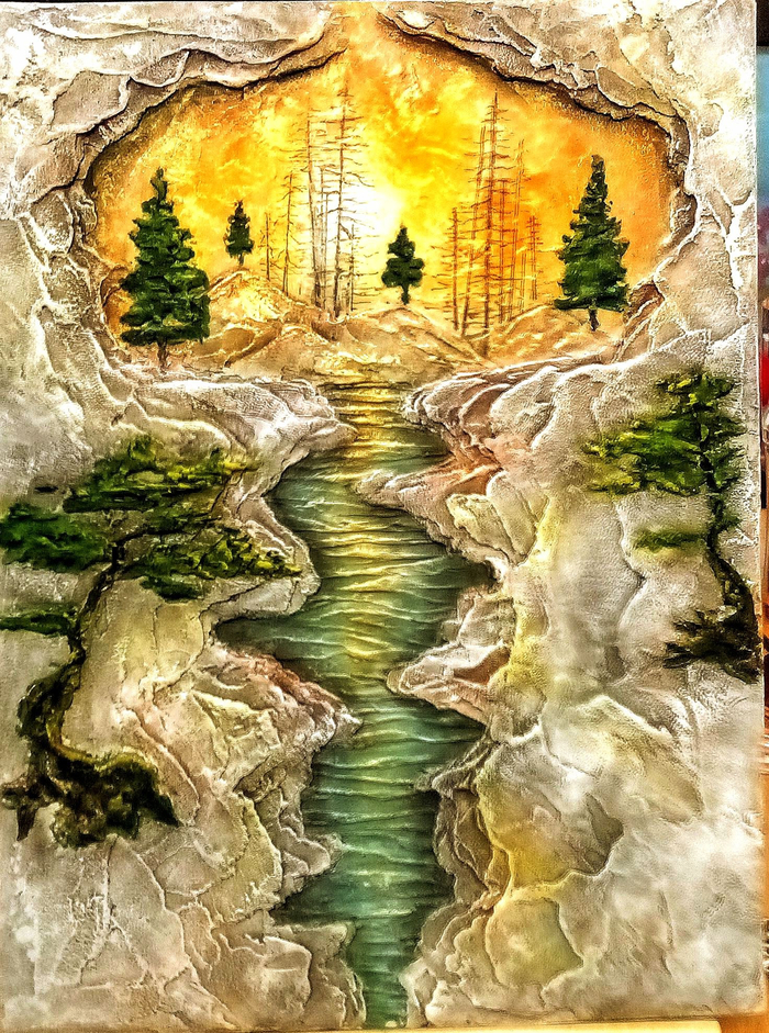 Делая этот барельеф она вдохновлялась работой другого мастера