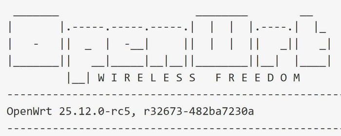 ������ ���������� ����� ����� ����� OpenWrt 25.12.0
