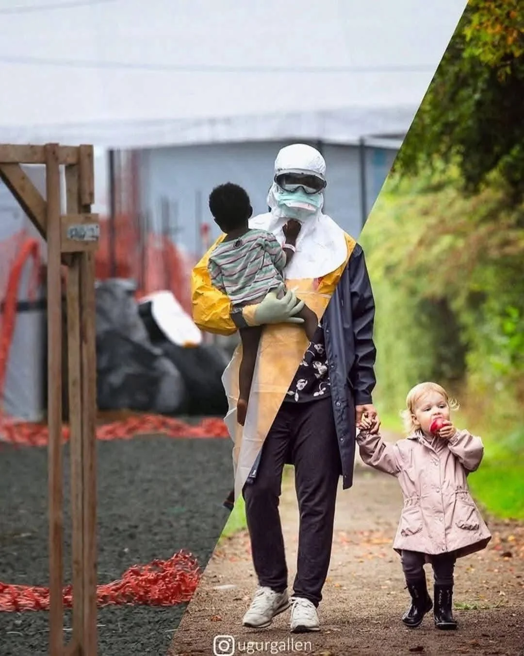 Turkish artist combines two opposing realities into one - Turkey, Turks, Artist, The photo, War, Peace, Children, Comparison, Longpost, Repeat, Politics