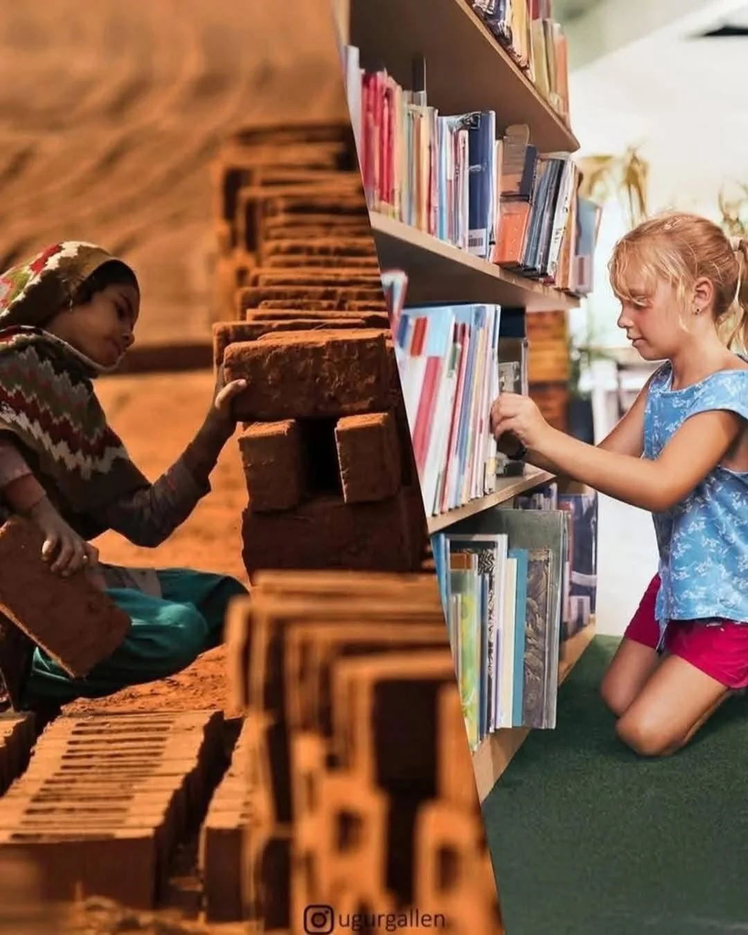 Turkish artist combines two opposing realities into one - Turkey, Turks, Artist, The photo, War, Peace, Children, Comparison, Longpost, Repeat, Politics