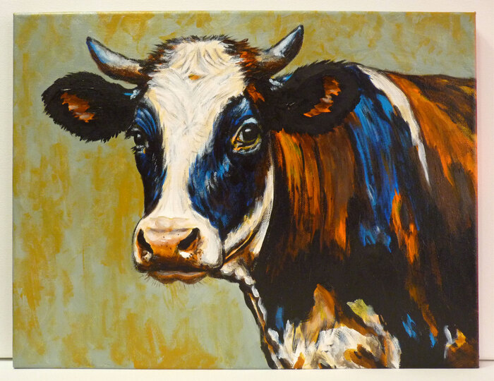 Картина "Телочка", акрил, холст