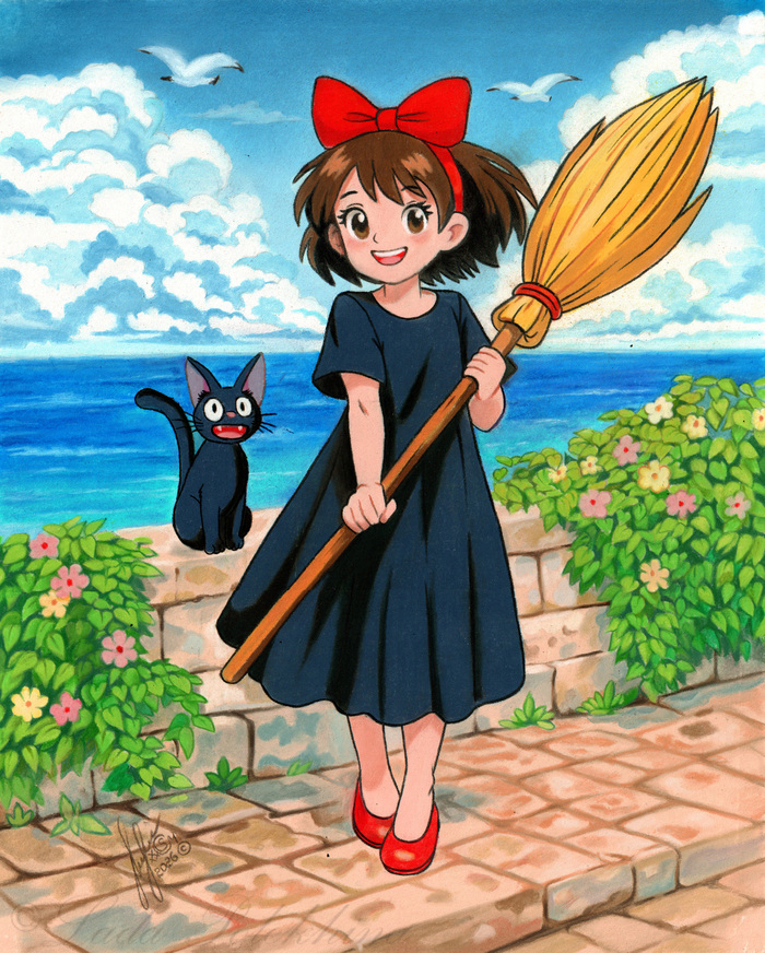 "Кики" А4, пастельные карандаши.