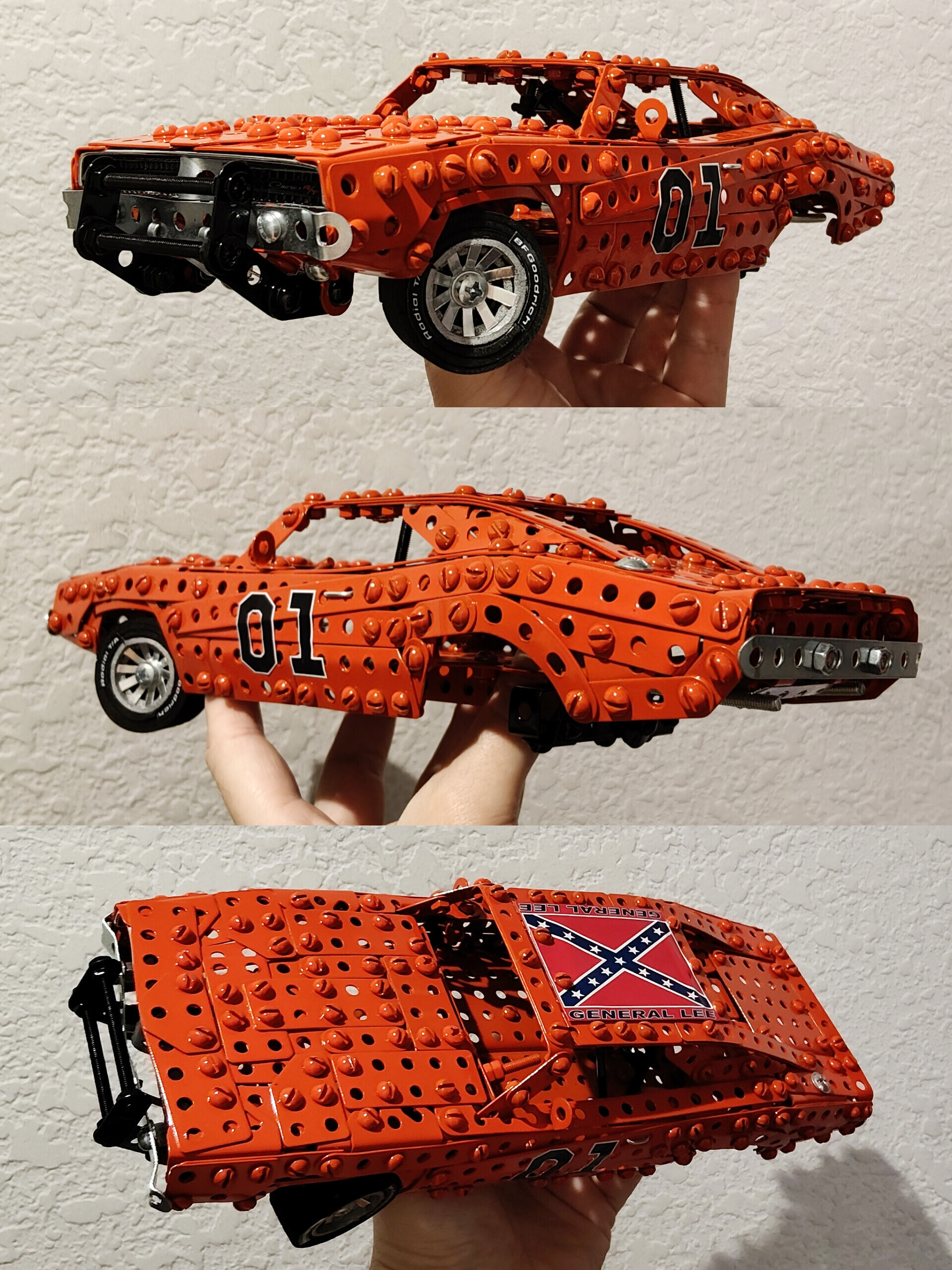 1969 Dodge Charger metal construction kit in progress - My, Dodge charger, The Assholes of Hazzard, Old movies, Modeling, Constructor, Muscle car
