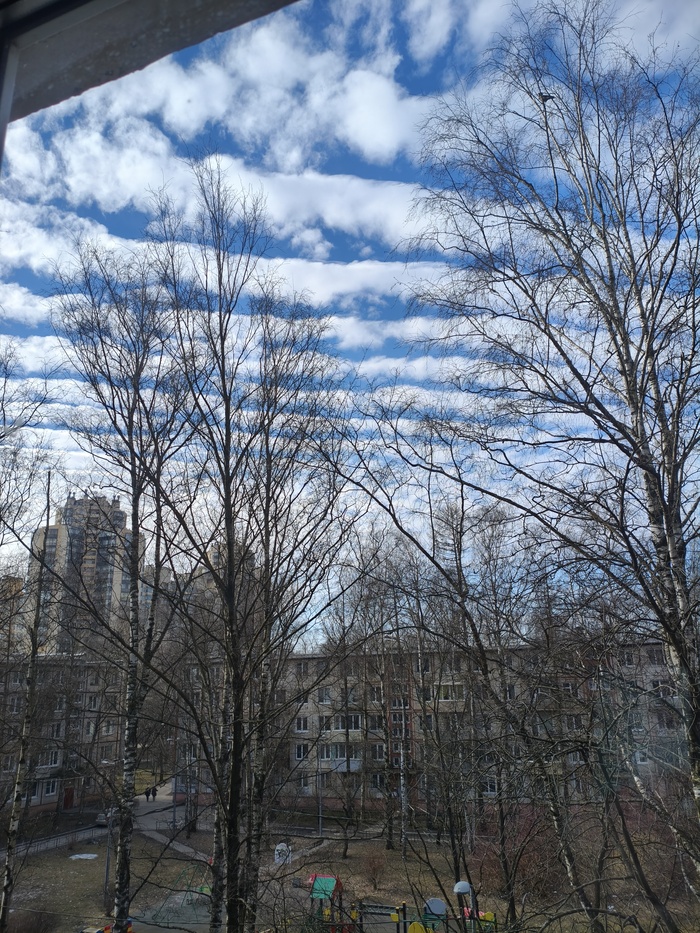 Утро. Весна. Небо над Питером