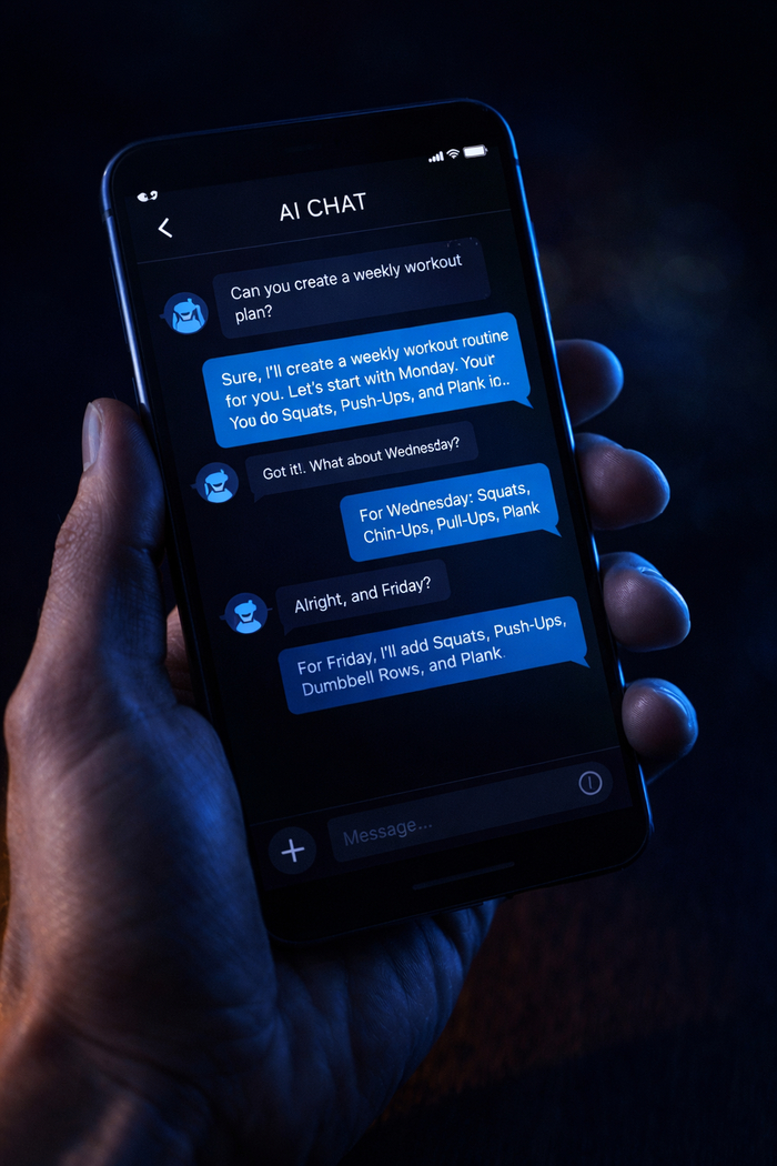 Тренер ИИ дает черновик, который вы проверяете ощущениями и техникой.