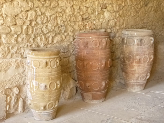 7. Greece, Crete, Minoan Palace of Knossos, ancient Minoan jars