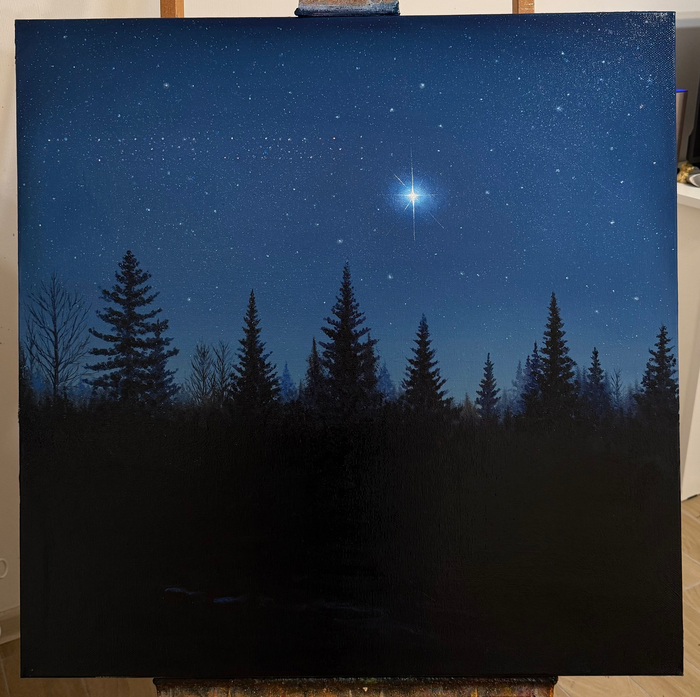 Холст 80х80 см, масло