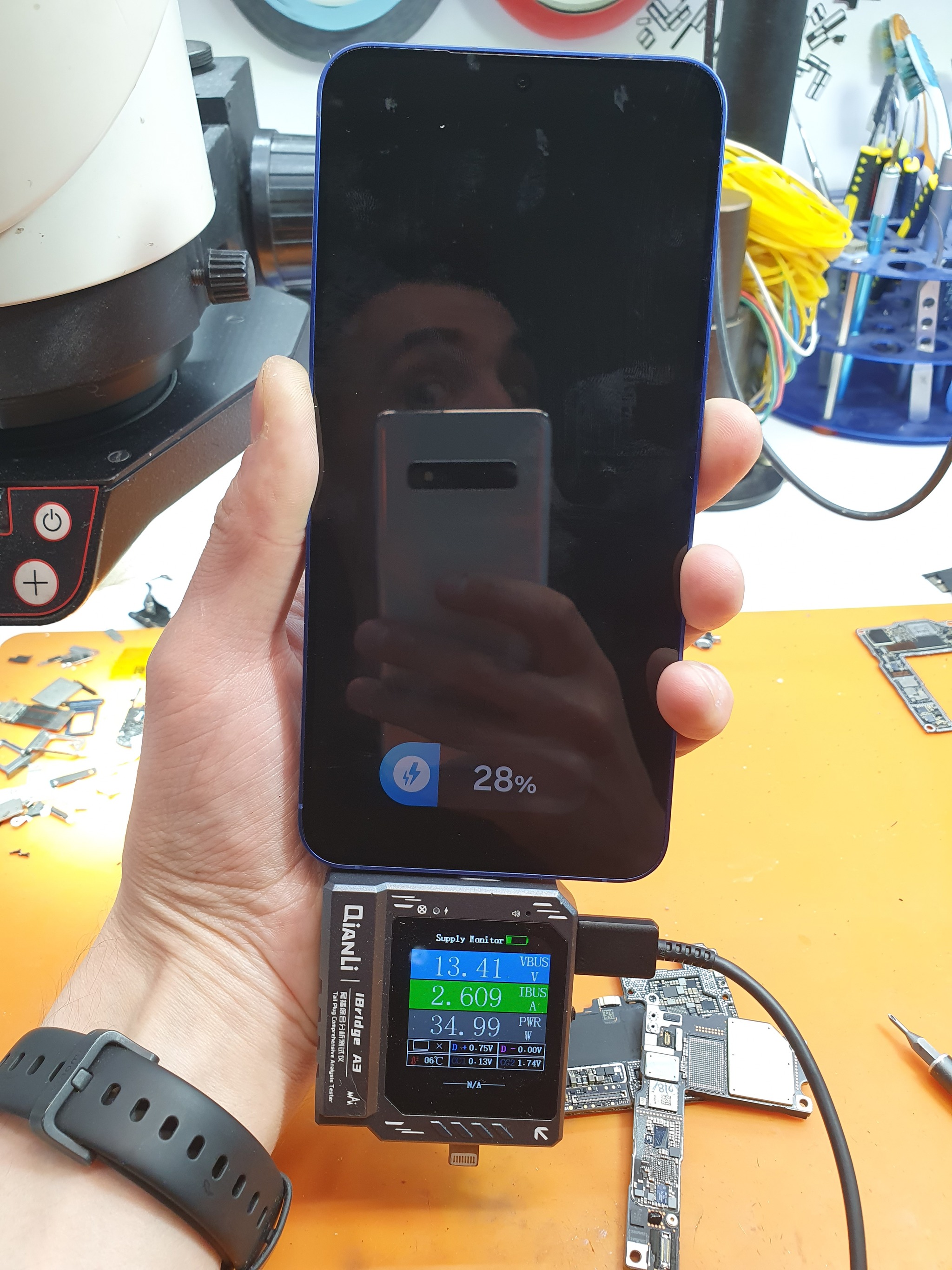 Got it all done and done. Samsung S25+ - My, Moscow, Ремонт телефона, Soldering, Collective farm tuning, Saving, Quality, Samsung, Mat, Longpost