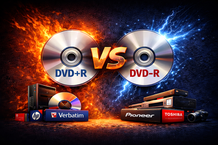 ��������� ����� ��������: DVD+R � DVD-R
