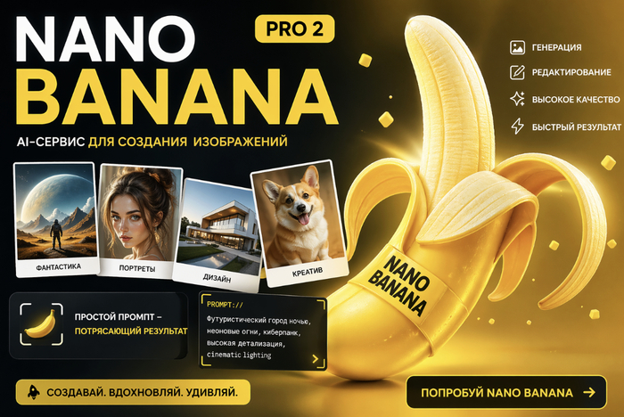 ���� ������ (Nano Banana) PRO/2 � ��������� Google: ��� ���, ��� ������������, ������ � ������ ���� 2026