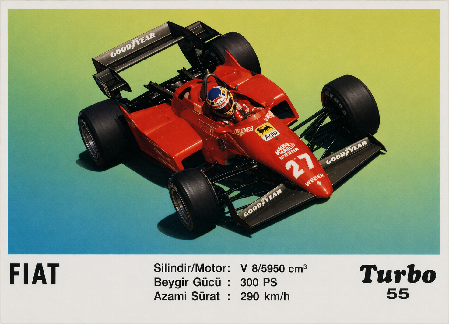 Вкладыш №55 — Ferrari 126C4, восстановленное изображение