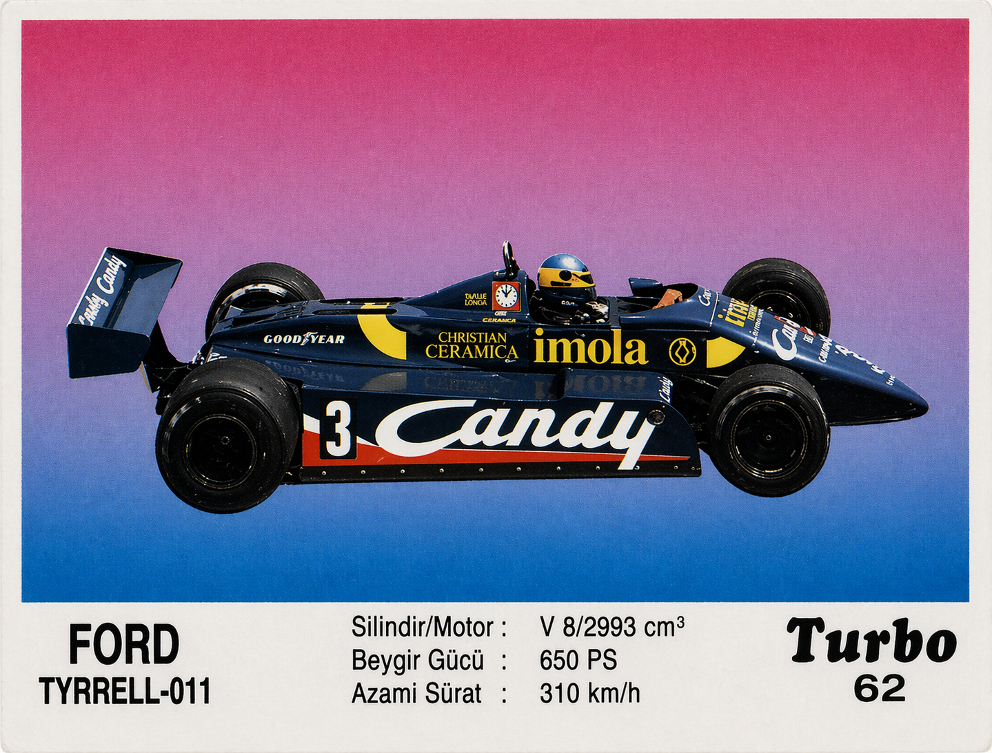 Вкладыш №62 — Ford Tyrrell 011, восстановленное изображение