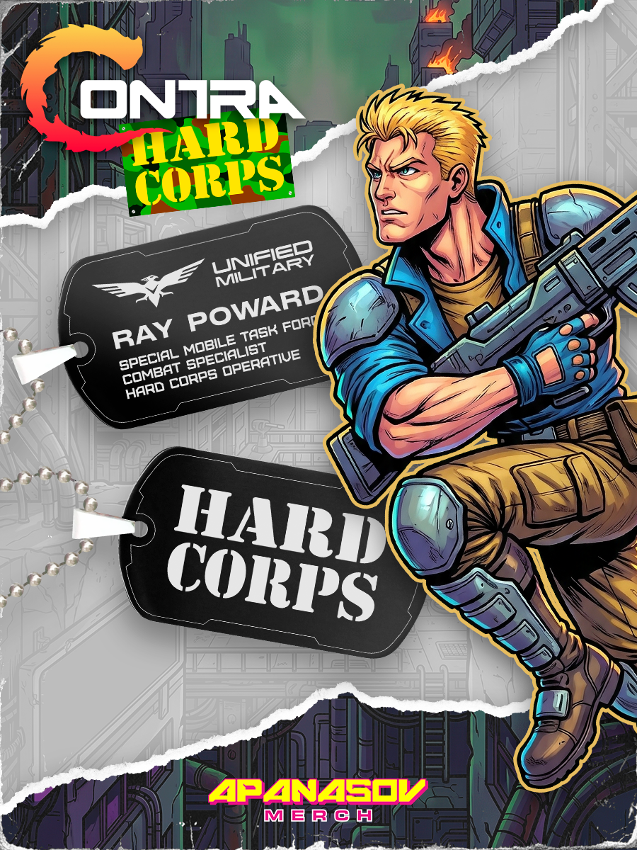 Contra hard corps token Ray Poward - My, Sega, Sega mega drive, SNES, 16 bit, Contra, Contra Hard Corps, Super Contra, Laser engraving