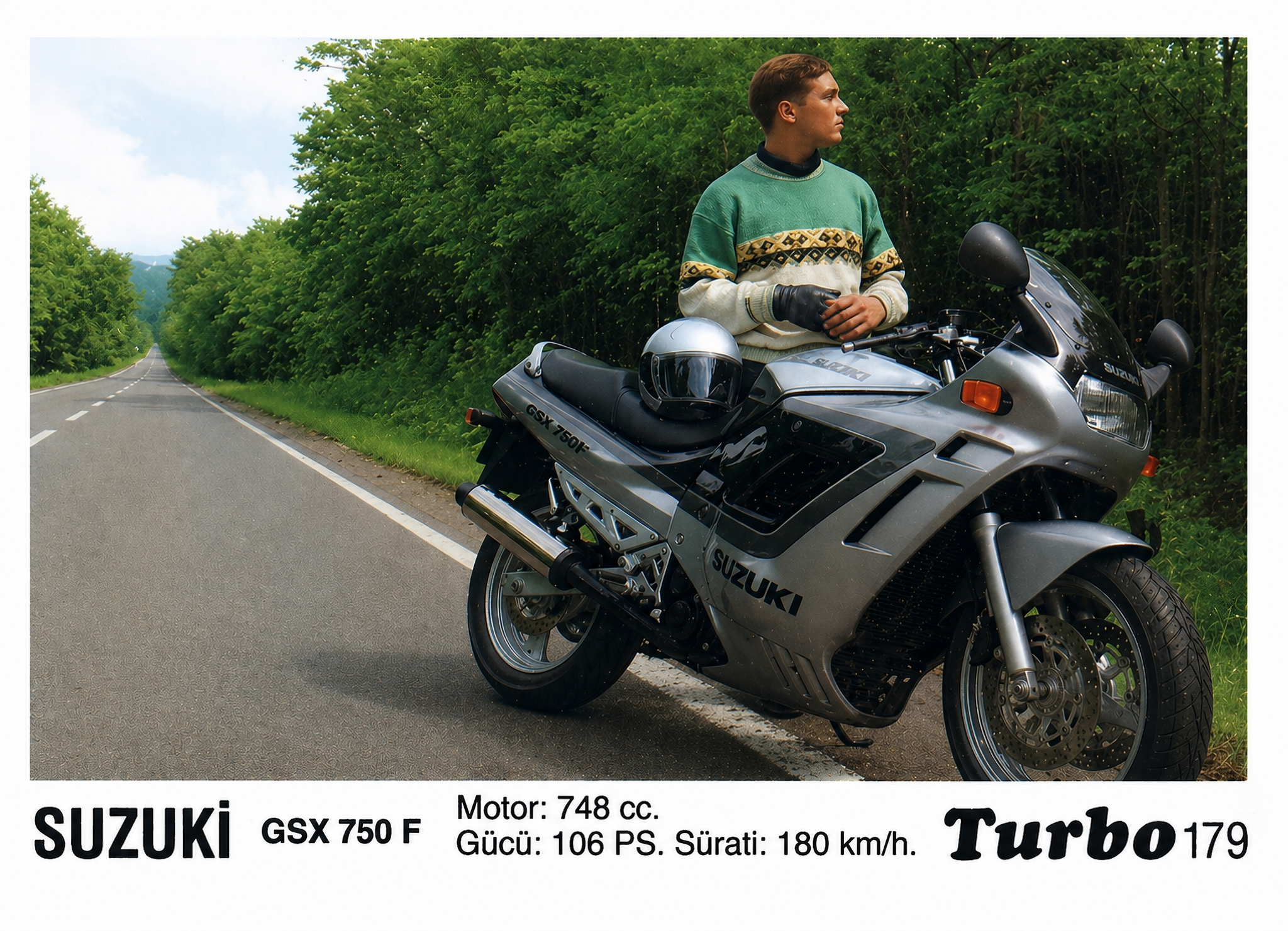 Вкладыш №179 — Suzuki GSX 750 F, восстановленное изображение