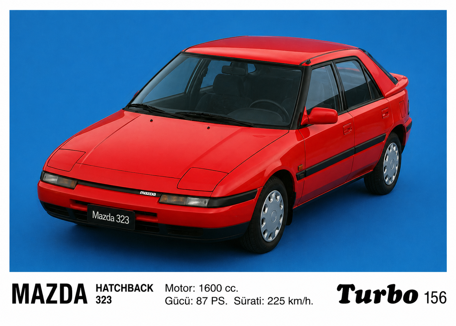Вкладыш №156 — Mazda 323 Hatchback, восстановленное изображение