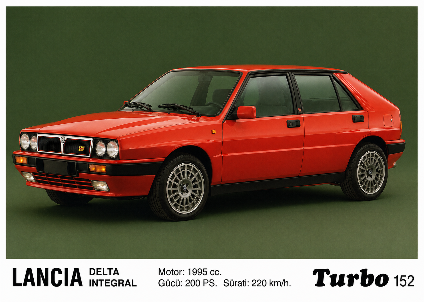 Вкладыш №152 — Lancia Delta Intergal, восстановленное изображение