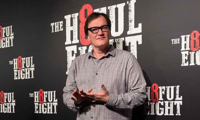 Praise for piracy … Quentin Tarantino at the Australian premiere of The Hateful Eight on 13 January in Sydney. Photograph: Wendell Teodoro/Splash News/Corbis