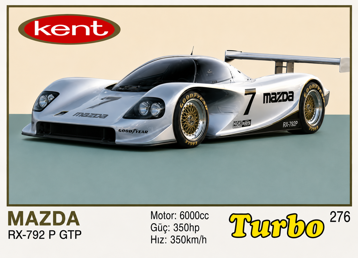 Вкладыш №276 — Mazda RX-792P GTP, восстановленное изображение