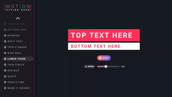 Раздача Motion Titles Pack на Unity asset store до 19:00 МСК 28 мая