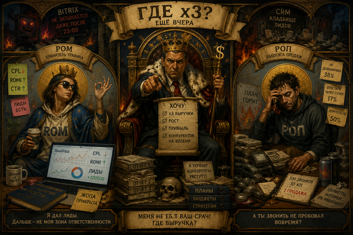 CEO: «Меня не волнует ваш срач! Почему выручка не x3 ещё вчера?»Или краткая история того, как в российских компаниях выглядит “growth” - 28.05.26 11:35 0