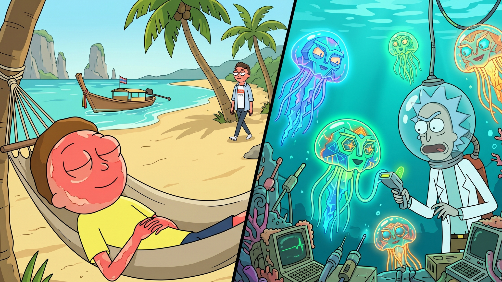 Where would Rick and Morty go if they were stuck on Earth? We choose countries based on their personalities. - Rick and Morty, Serials, Movies, Travels, Roaming, cellular, Internet, Mobile Internet, Bypass locks, Longpost, Company Blogs