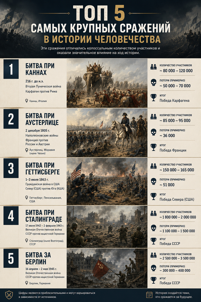 Самые крупные сражения в истории