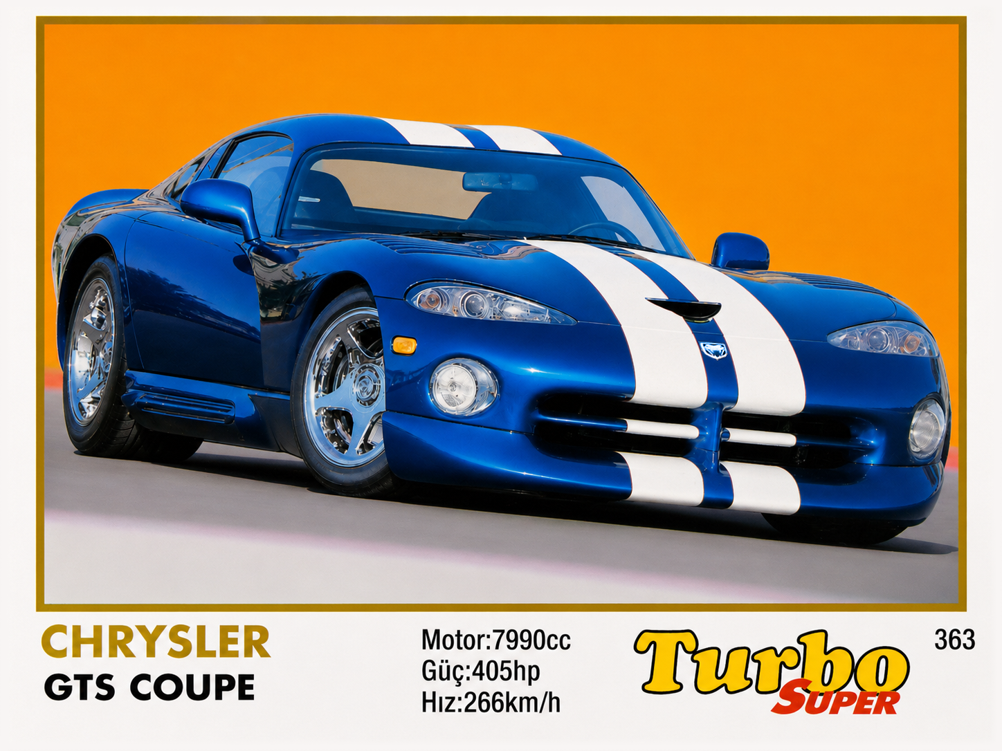 Вкладыш №363 — Chrysler GTS Coupe, восстановленное изображение