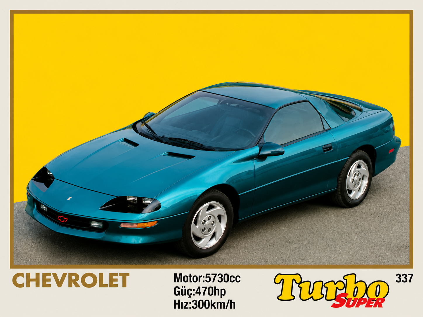 Вкладыш №337 — Chevrolet Camaro, восстановленное изображение