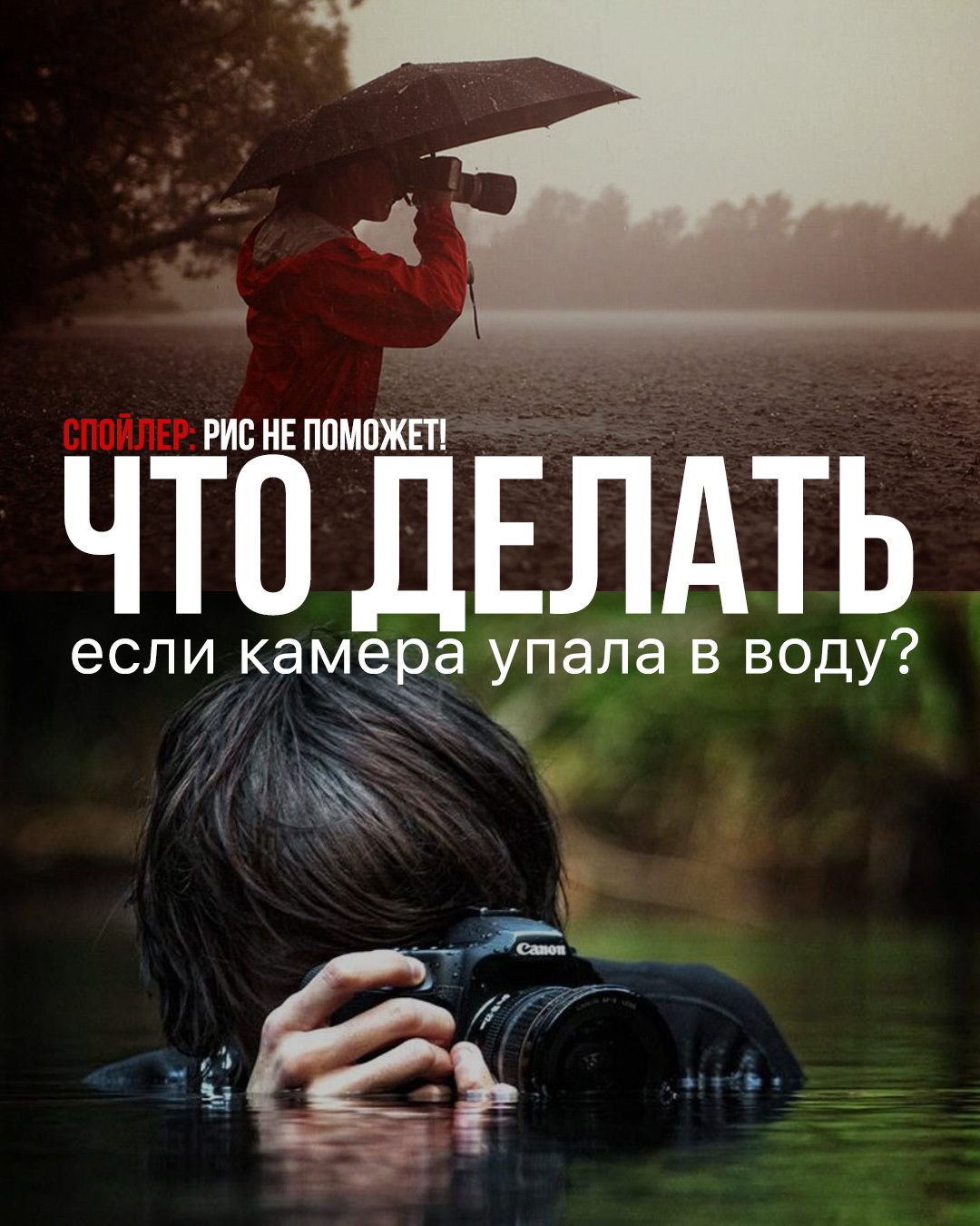 Что делать, если камера упала в воду? - Фотограф, Начинающий фотограф, Nikon, Sony, Техника безопасности