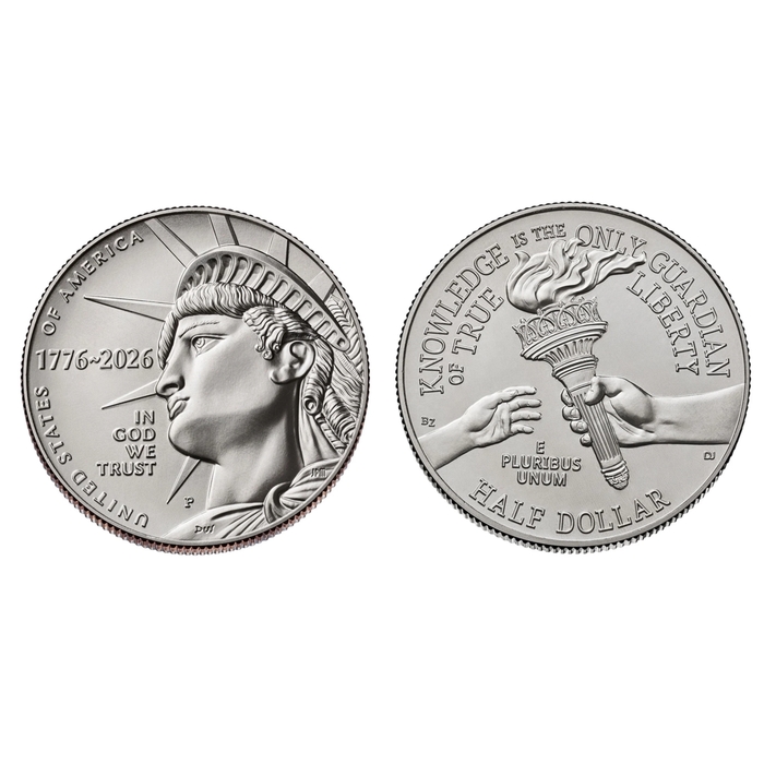Новинка США! Монета 1/2$ 2026 года