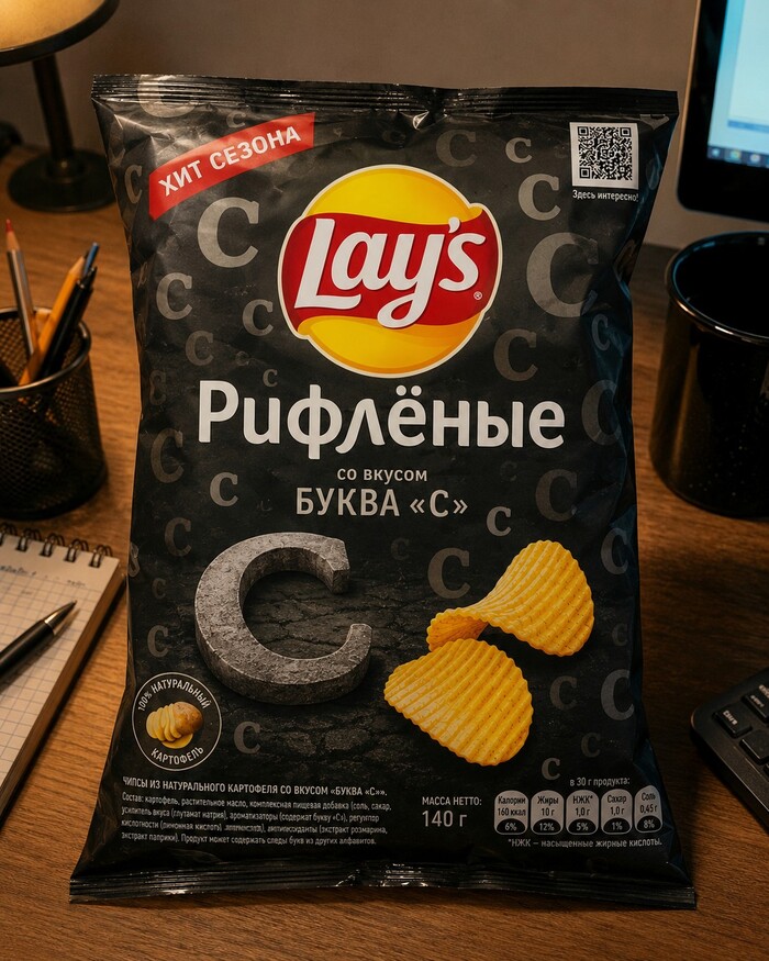 Чипсы со вкусом буквы «С»
