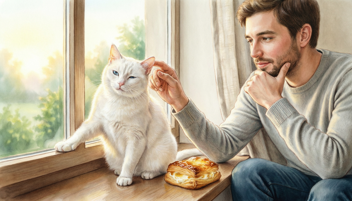 #Кошка и Он...